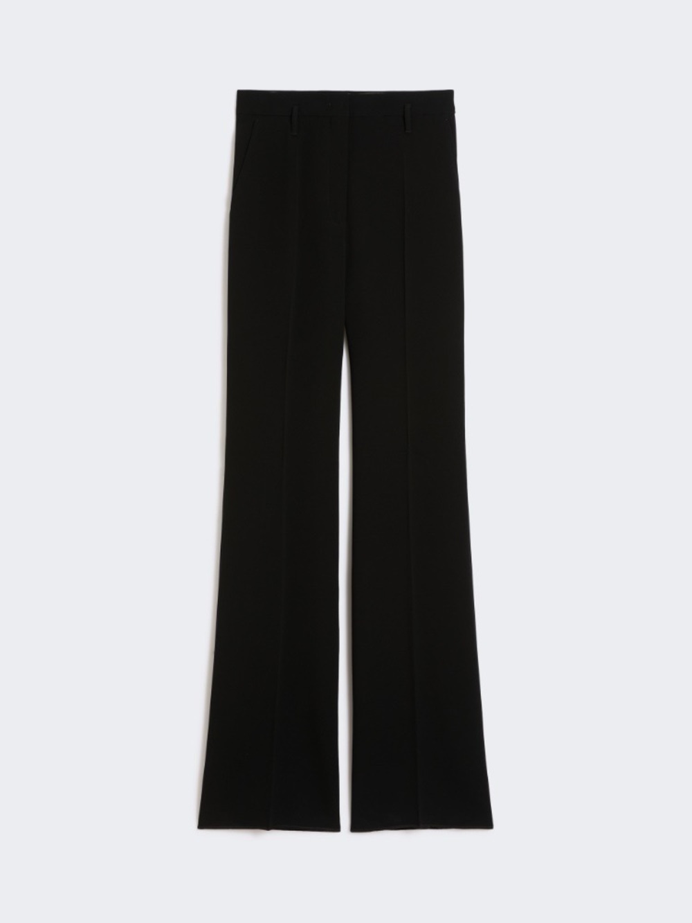 Max Mara Black Crepe Wide Leg Pants